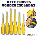 Ver imagem 2 de Kit Chave de Fenda e Phillips Isolada Vonder 6 Peças Aço Profissional
