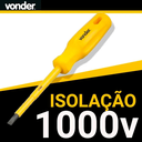 Ver imagem 6 de Kit Chave de Fenda e Phillips Isolada Vonder 6 Peças Aço Profissional