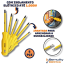 Ver imagem 4 de Kit Chave de Fenda e Phillips Isolada Vonder 6 Peças Aço Profissional