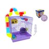 Gaiola Hamster 3 Andares Globo Acrílico Tubos Labirintos - 1