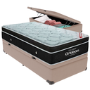 Ver imagem 1 de Cama Box Baú e Colchão Elegant Molas Ensacadas Solteiro Ortobom: Bege