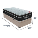 Ver imagem 3 de Cama Box Baú e Colchão Elegant Molas Ensacadas Solteiro Ortobom: Bege