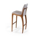 Ver imagem 4 de Conjunto 2 Banquetas Altas com Encosto Estofadas em Madeira Maciça Garbo Cinza Claro - Straub Web