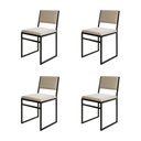 Ver imagem 1 de Kit 4 Cadeiras de Jantar Industrial Isa Assento Veludo Bege para Mesa Sala Cozinha Decor - Bege