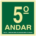 Ver imagem 1 de Placa De Sinalização PVC 15x15cm 5º Andar