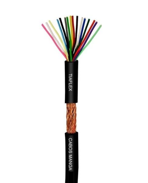 Cabo Manga BT 14 Vias x 26 AWG Preto Tiaflex 100 metros - 1