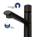 Ver imagem 3 de Torneira Misturador Monocomando para Banheiro de Mesa Bica Alta 1/2" Verona Preto Addra