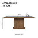 Ver imagem 7 de Mesa de Jantar 5275J12MOVI 6 Lugares Retangular Vidro Rustic-Cinza Madesa 160cm