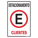 Ver imagem 1 de Placa de Sinalização 20x30cm Estacionamento Clientes