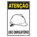 Ver imagem 1 de Placa de Sinalização 20x30cm Atenção Uso Obrigatório de Capacete