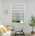 Ver imagem 1 de Persiana Rolo Duplo Bandô Sunny Cinza 160 (L) x 160 (A) Cortina Zebra Double Vision 1,60 X 1,60