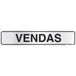 Placa em Alumínio 5x25cm Vendas