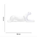 Ver imagem 5 de Escultura Decorativa Onça Deitada Branco 17,5x52x13 cm - D'Rossi