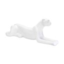 Ver imagem 1 de Escultura Decorativa Onça Deitada Branco 17,5x52x13 cm - D'Rossi