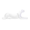 Ver imagem 3 de Escultura Decorativa Onça Deitada Branco 17,5x52x13 cm - D'Rossi