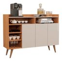 Ver imagem 1 de Aparador Buffet Celta Cantinho Organizador 3 Portas - 4 Cores:nature/off White