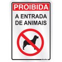 Ver imagem 1 de Placa de Alumínio Proibido a Entrada de Animais 16x23cm