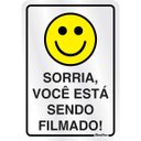 Ver imagem 1 de Placa "Sorria, você está sendo filmado!" Alumínio 16x23cm