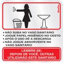 Ver imagem 1 de Placa em Alumínio 15x15cm Procedimento Sanitário Feminino