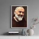Ver imagem 1 de Quadro Fotografia Padre Pio 24x18cm:madeira Branca