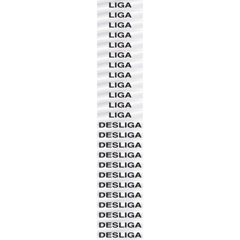 Kit 24 Unidades Placa em Alumínio Liga/Desliga 3x1cm