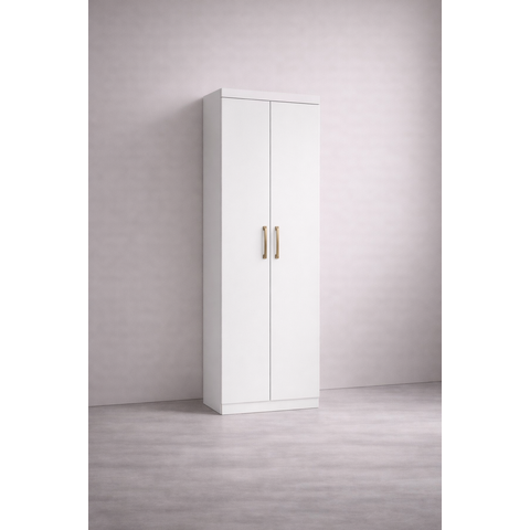 Armário Multiuso Moderno 2 Portas com 4 Prateleiras - Branco