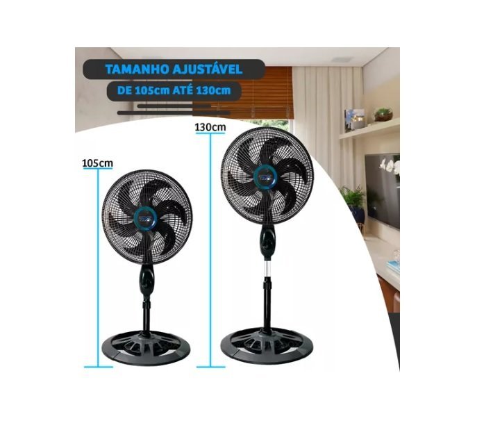 Ventilador De Coluna Turbo 110V 3 Velocidades 40cm TYF | MadeiraMadeira