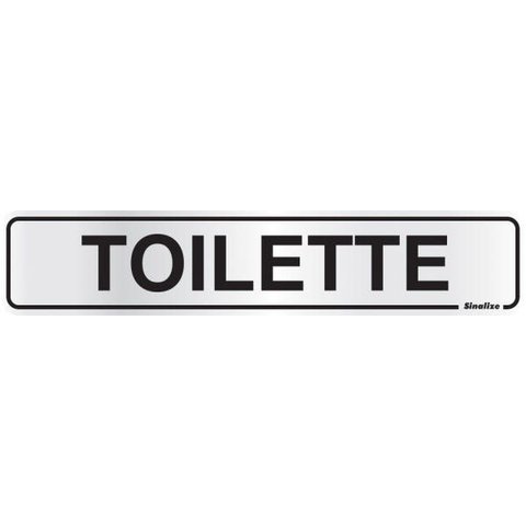 Placa de Alumínio Toilette 5x25cm