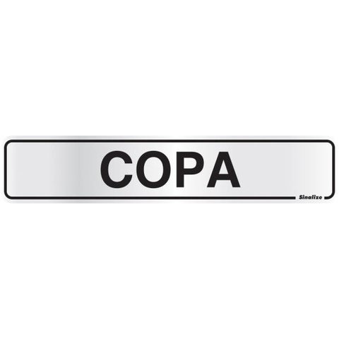 Placa em Alumínio 5x25cm Copa