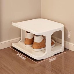 Organizador de Sapatos Vertical com 8 Prateleiras Elegante:branco - 5