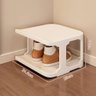 Organizador de Sapatos Vertical com 8 Prateleiras Elegante:branco - 5