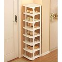 Ver imagem 2 de Organizador de Sapatos Vertical com 8 Prateleiras Elegante:branco