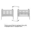 Ver imagem 7 de Berço Americano que Vira Cama Harmonia Nature/branco - Permóbili Baby 100% Mdf
