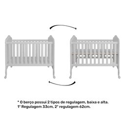 Berço Americano que Vira Cama Harmonia Nature/branco - Permóbili Baby 100% Mdf - 7