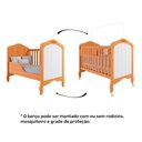 Ver imagem 6 de Berço Americano que Vira Cama Harmonia Nature/branco - Permóbili Baby 100% Mdf
