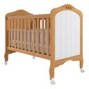 Ver imagem 1 de Berço Americano que Vira Cama Harmonia Nature/branco - Permóbili Baby 100% Mdf