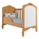 Ver imagem 4 de Berço Americano que Vira Cama Harmonia Nature/branco - Permóbili Baby 100% Mdf