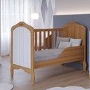 Ver imagem 2 de Berço Americano que Vira Cama Harmonia Nature/branco - Permóbili Baby 100% Mdf