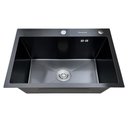 Ver imagem 2 de Cuba Pia Inox Preta Quadrada Cozinha Gourmet 60cm + Kit