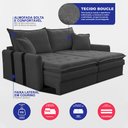 Ver imagem 3 de Sofá Baú sem Caixa Retrátil 2,00m Softgel Bonnie Boucle Cinza Escuro Cama Inbox