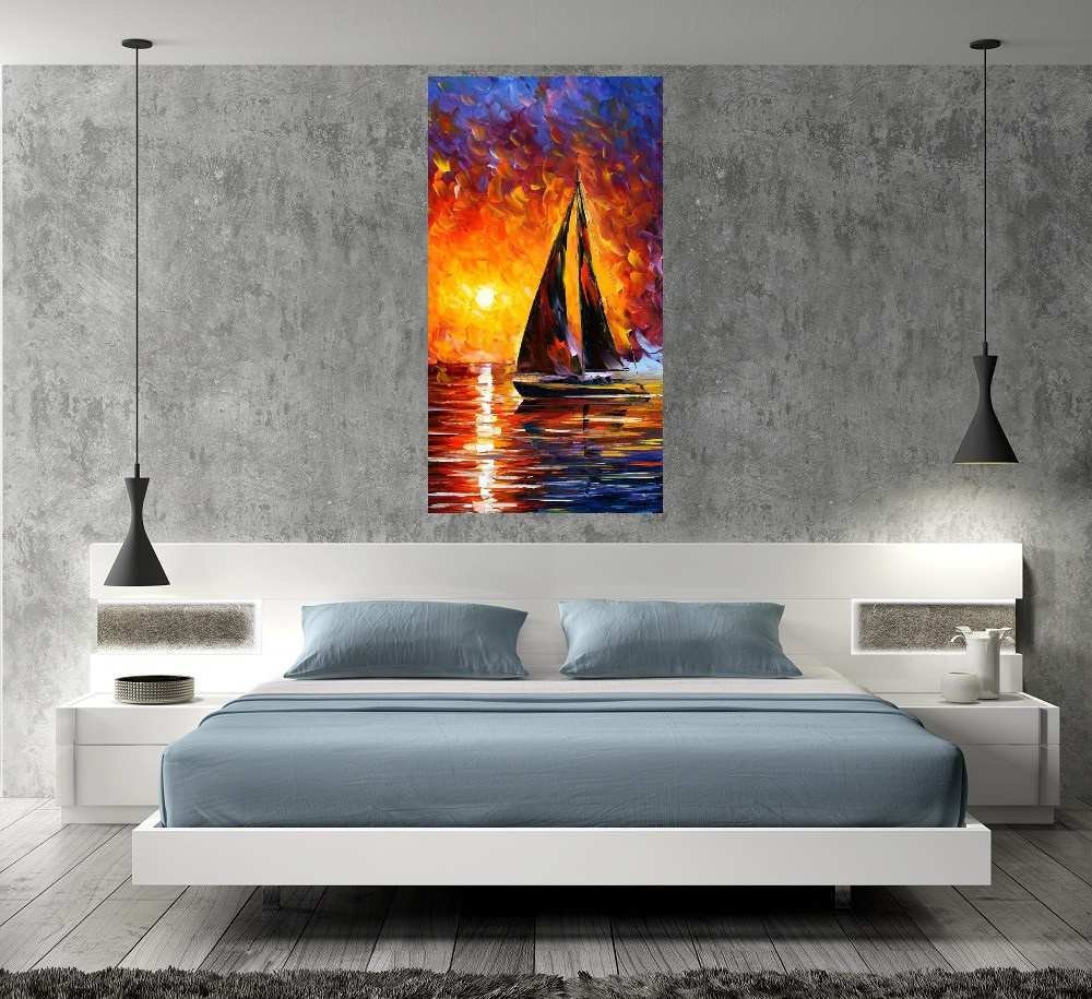 Quadro Pintura Tela Cidade Paisagem Urbana 4330: 180cm (A) x 100cm (L) - 5
