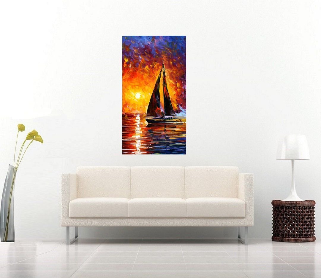 Quadro Pintura Tela Cidade Paisagem Urbana 4330: 180cm (A) x 100cm (L) - 3