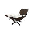 Ver imagem 2 de Poltrona de Couro com Puff Charles Eames Branco