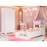 Quarto Infantil Menina Princesa com Cama e Guarda-Roupa - 1
