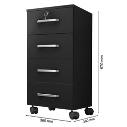 Mesa para Computador com Gaveta e Extensora e Gaveteiro Gávea com Chave 4 Gavetas Preto Fosco - Móve - 5 Mesa para Computador com Gaveta e Extensora e Gaveteiro Gávea com Chave 4 Gavetas Preto Fosco - Móve - 5