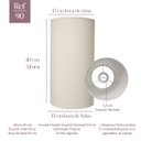 Ver imagem 1 de Cúpula Clássica Abajur Luminária 40x15x15cm de Tecido Algodão Soquete Nacional Ref 90