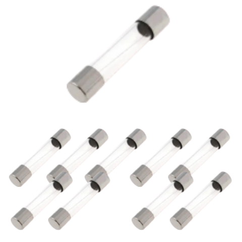 Kit 10 Fusivel Vidro Pequeno 6a
