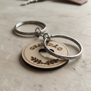 Ver imagem 3 de Kit 100 Chaveiros Mdf 3mm Gratidão + Coração Vazado + Ramo Cru