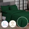 Edredom Queen Verde Musgo + Jogo de Lençol 06 peças Aconchego Dupla Face Casa Dona - 2