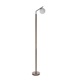 Luminária Abajur de Chao de Alumínio Bronze com Preto com Vidro Globo 14cm - 5